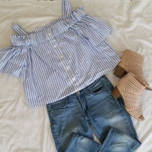 H&M Off Shoulder Blouse Size Small